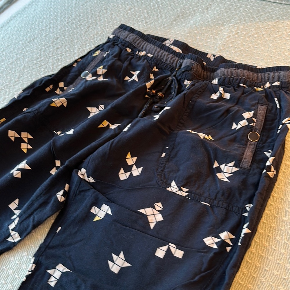 Navy origami joggers from anthropology